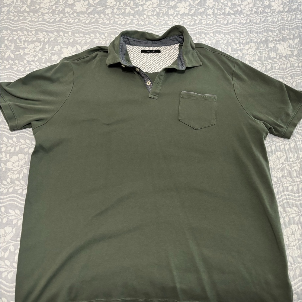 Tahari Green Polo Shirt Classic Fit